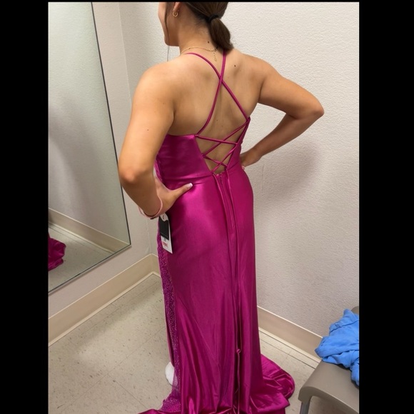 formal dress! (Magenta color) around size 6/8 - Picture 2 of 4